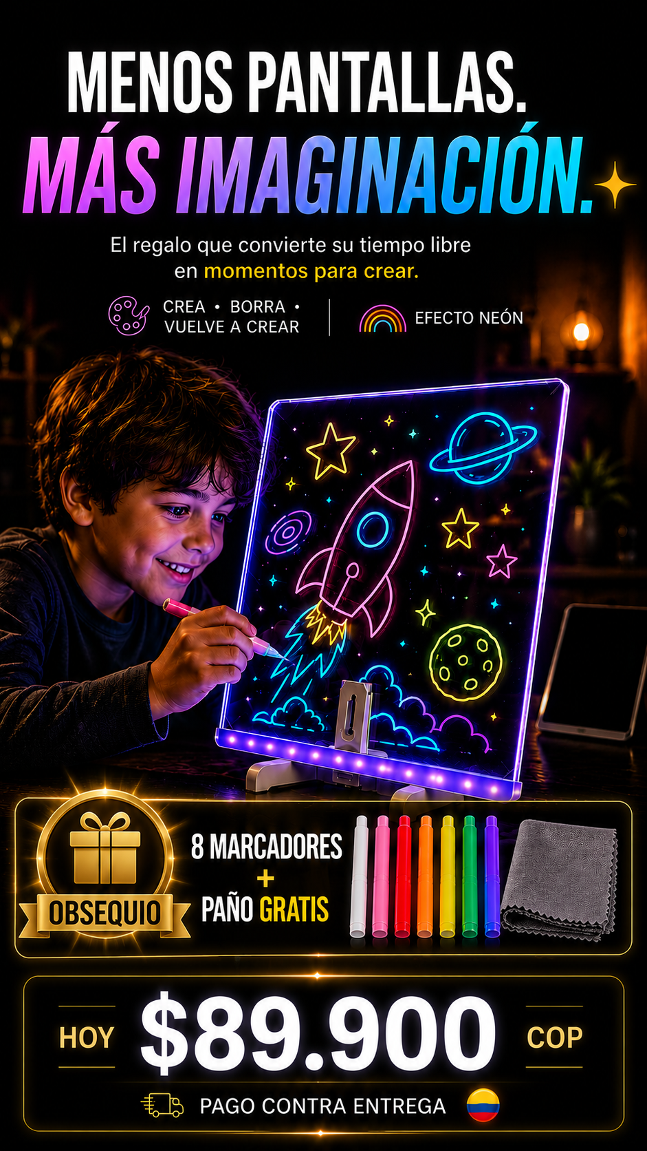 Tablero LED magico